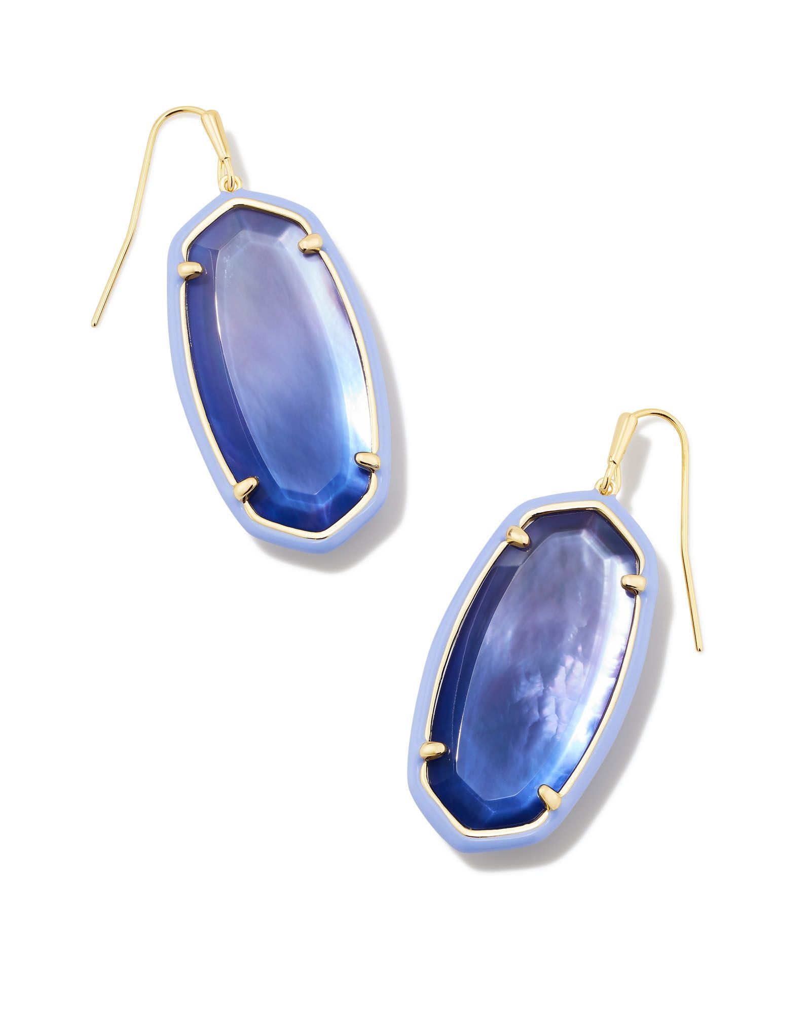 Kendra Scott Elle Drop Earrings - Gold Dark Lavender Ombré Illusion