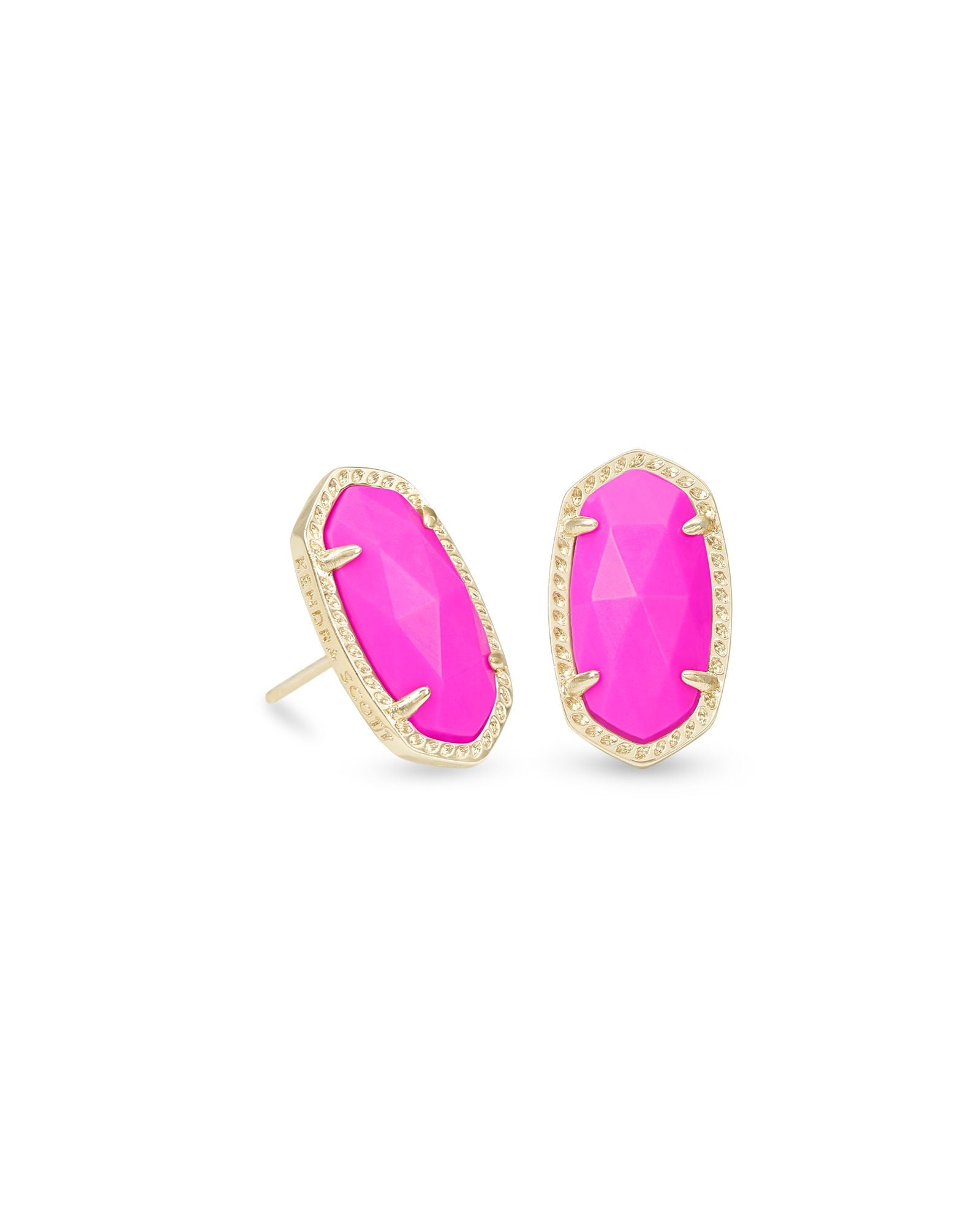 Kendra Scott Ellie Stud Earrings - Gold Magenta