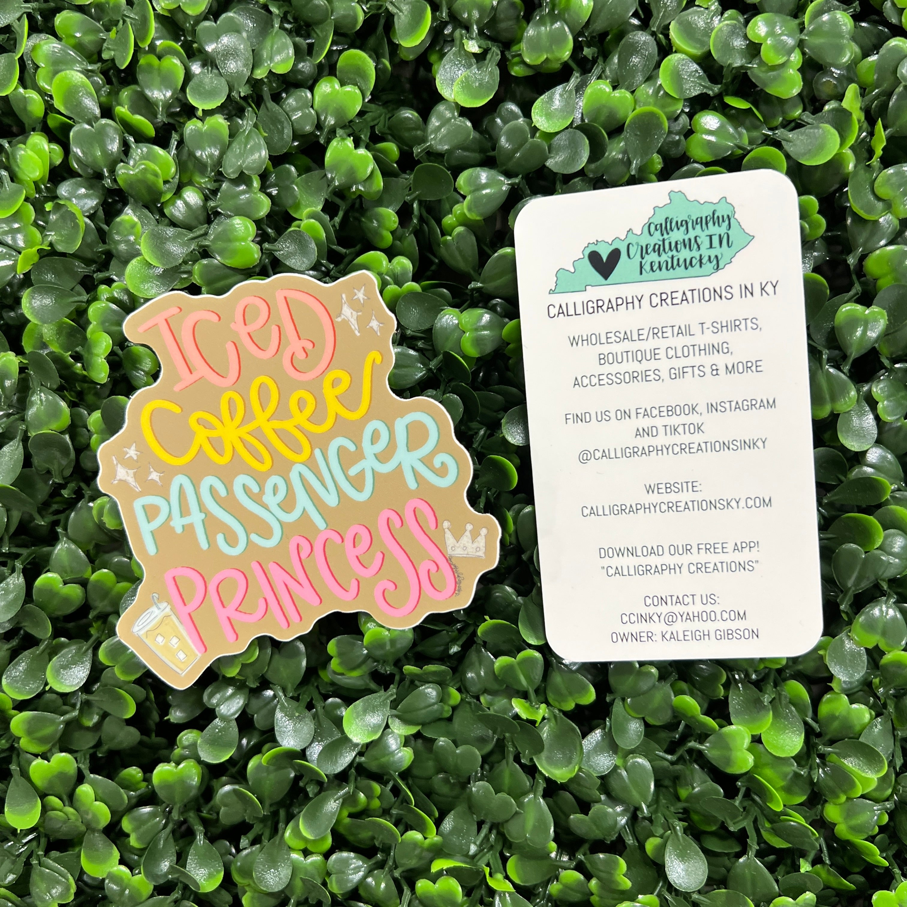 Iced Passenger Princess Sticker - Doodles By Rebekah