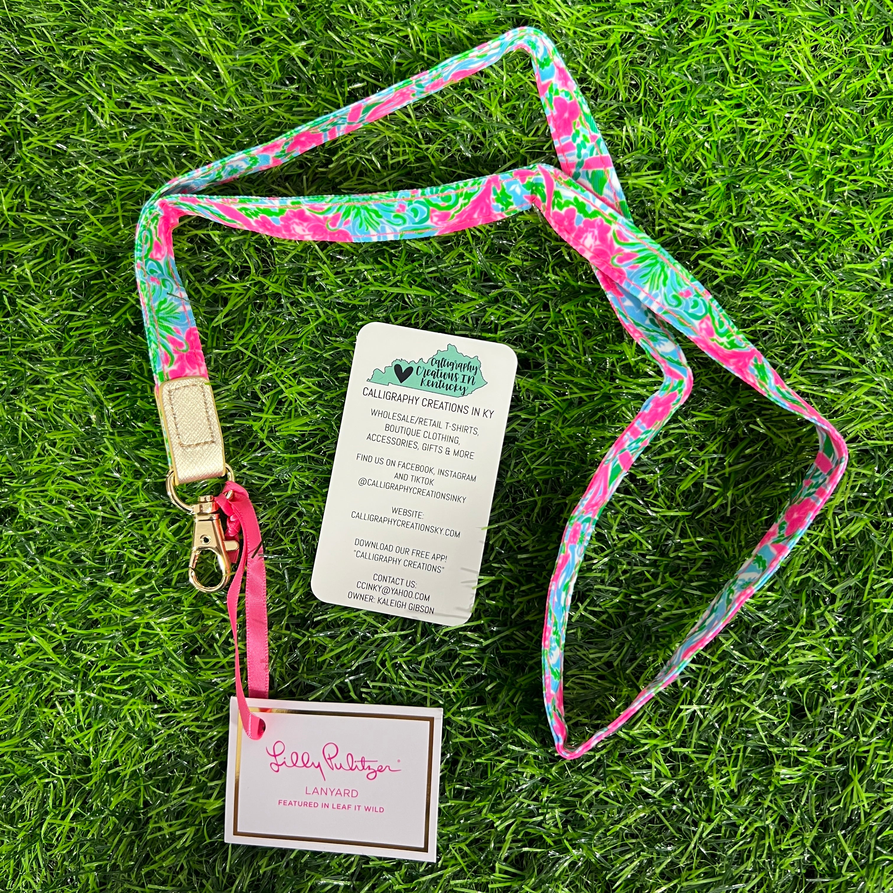 Leaf It Wild Lilly Pulitzer Lanyard Calligraphy Creations In KY