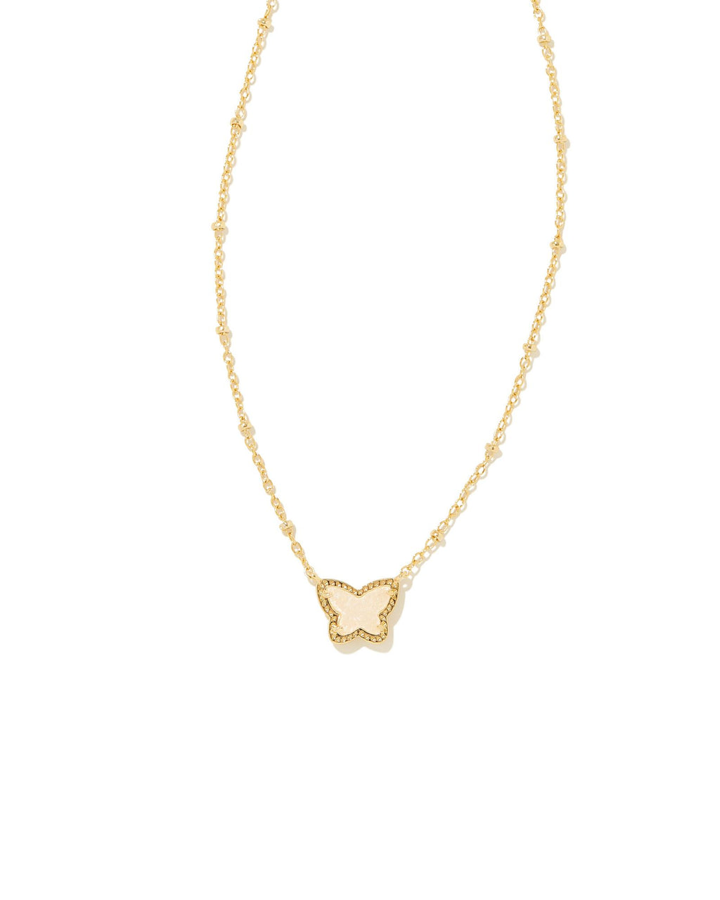 Kendra Scott Lillia Small Short Pendant Necklace - Gold Iridescent Drusy