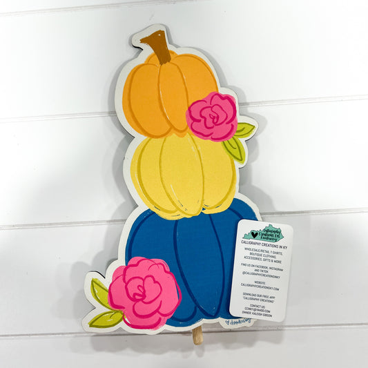 Navy Pumpkin Stack Doodles By Rebekah Topper