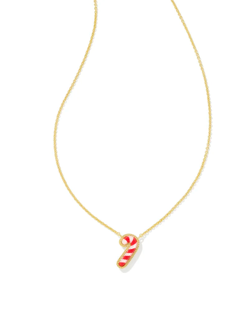 Kendra Scott Candy Cane Gold Short Pendant Necklace - Ivory Mother Of Pearl