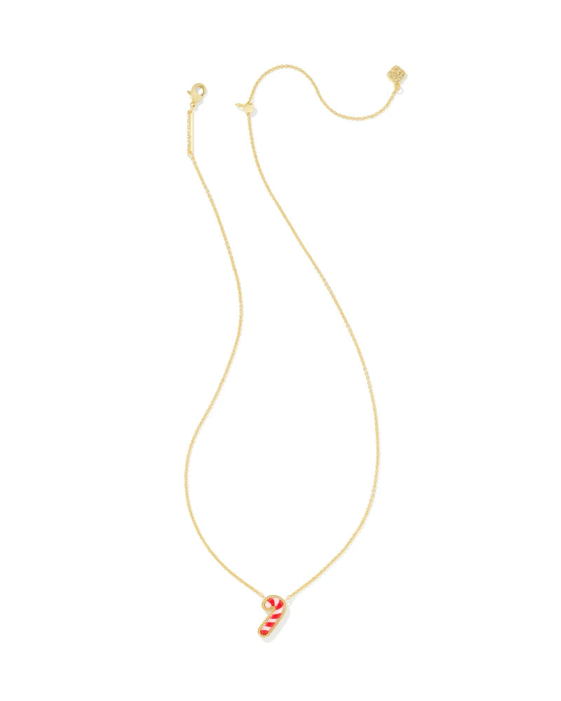 Kendra Scott Candy Cane Gold Short Pendant Necklace - Ivory Mother Of Pearl