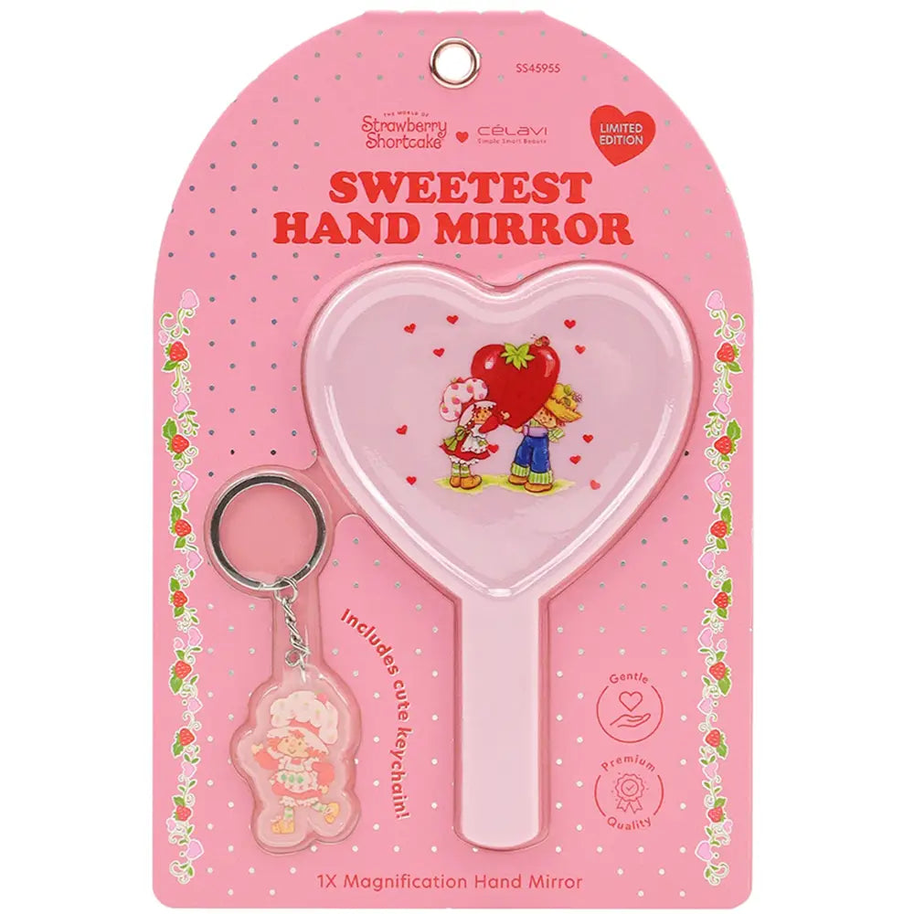 Strawberry Shortcake Hand Mirror + Keychain Set