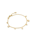 Kendra Scott Cailin Delicate Chain Bracelet Gold White CZ