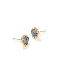 Kendra Scott Brynne Shell Stud Earrings - Gold Abalone
