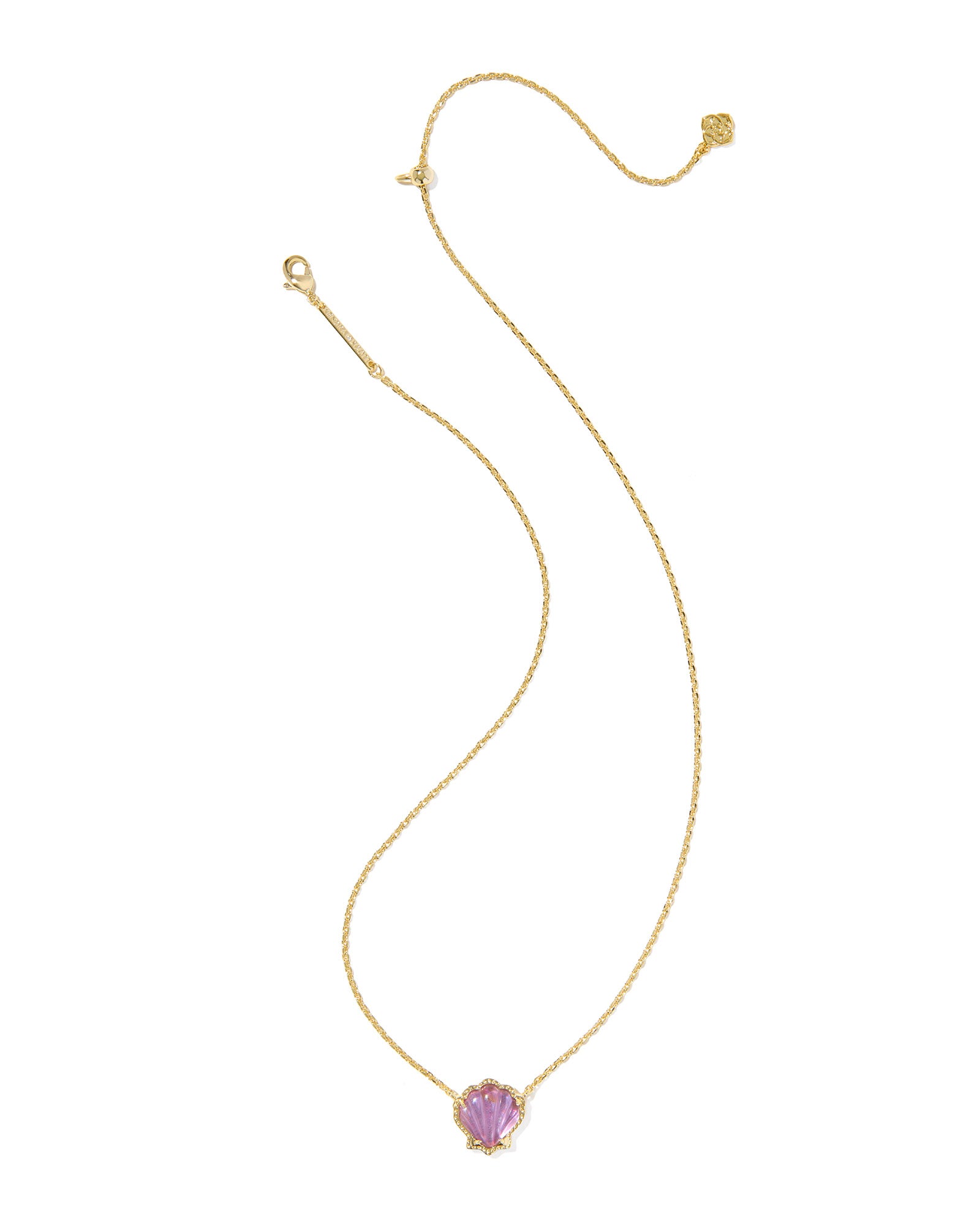 Kendra Scott Brynne Shell Pendant Necklace - Gold Purple