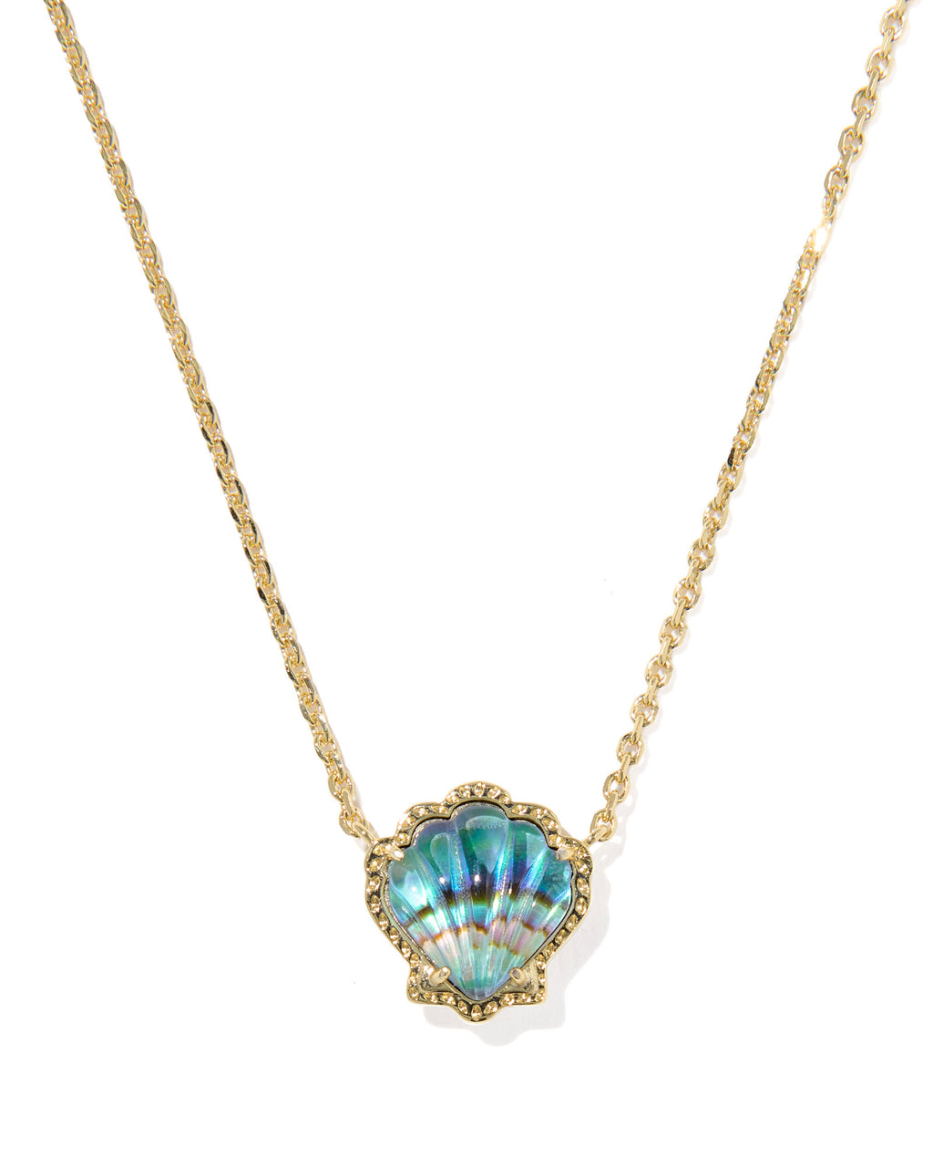 Kendra Scott Brynne Shell Pendant Necklace - Gold Abalone