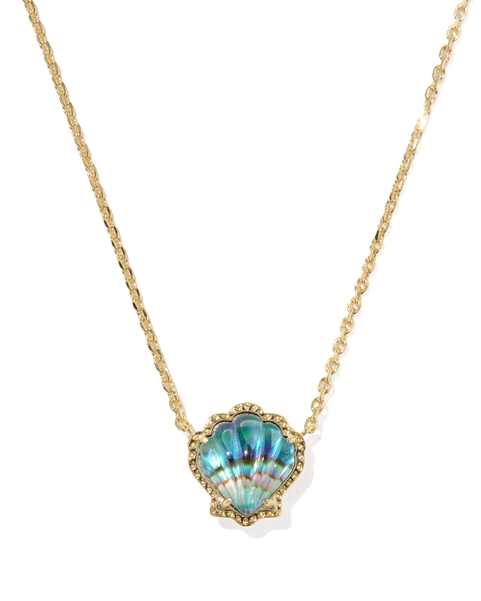 Kendra Scott Brynne Shell Pendant Necklace - Gold Abalone