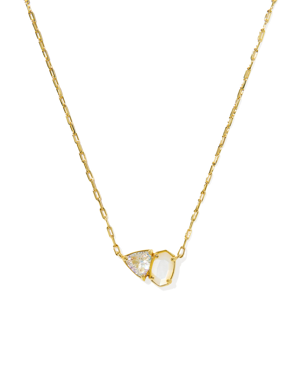 Kendra Scott Tatum Short Pendant Necklace - Gold Neutral Mix