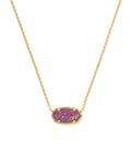 Kendra Scott Elisa Pendant Necklace - Gold Dark Lavender Kyocera Opal