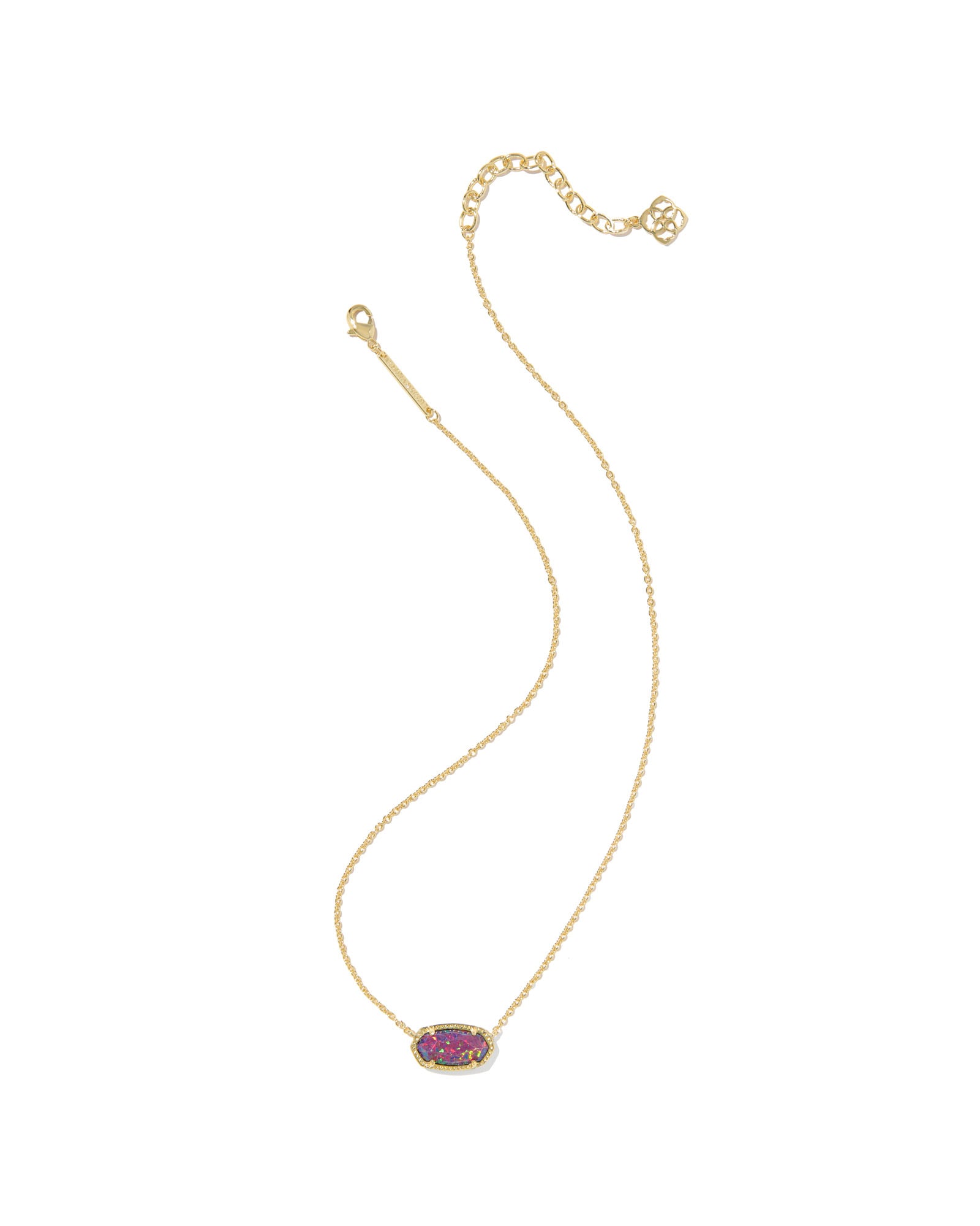 Kendra Scott Elisa Pendant Necklace - Gold Dark Lavender Kyocera Opal