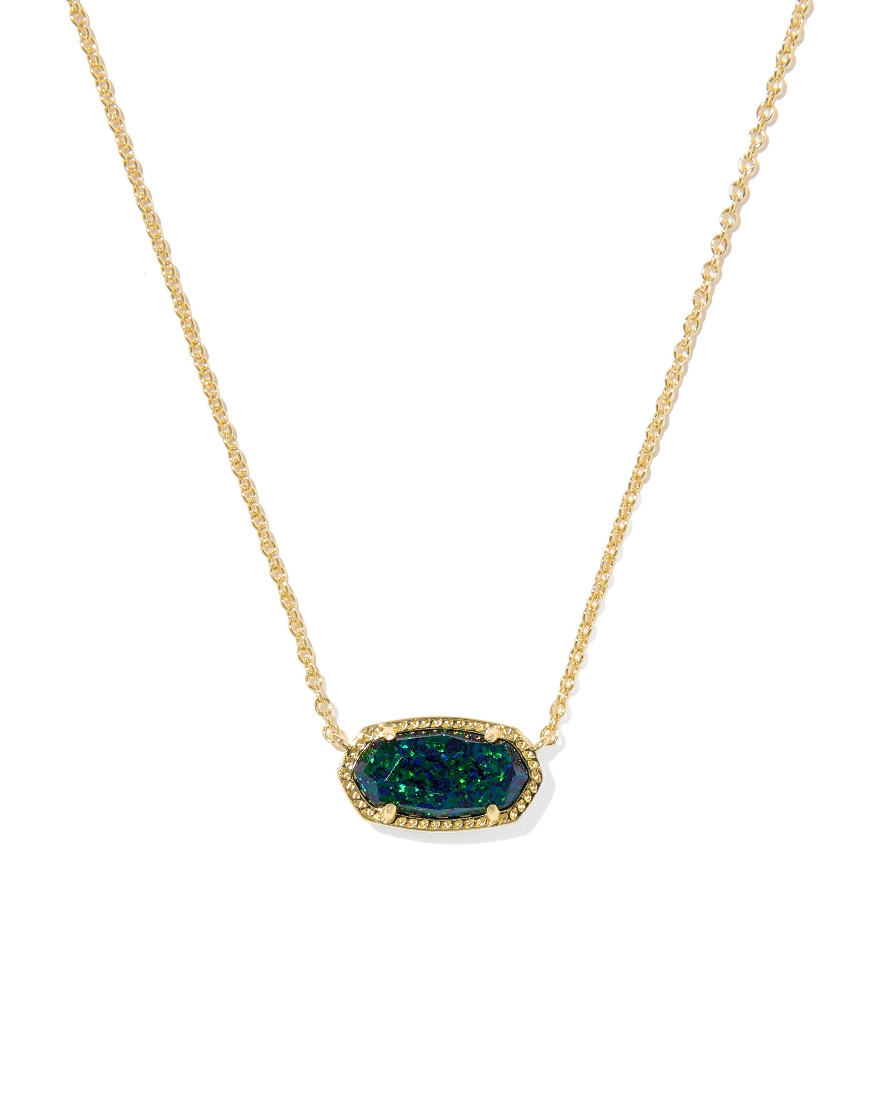 Kendra Scott Elisa Pendant Necklace - Gold Night Kyocera Opal