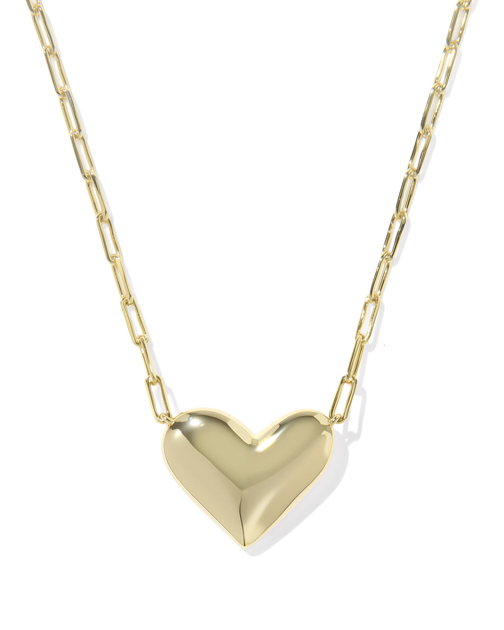 Kendra Scott Ari Heart Statement Short Pendant Necklace - Gold Ivory Mother Of Pearl