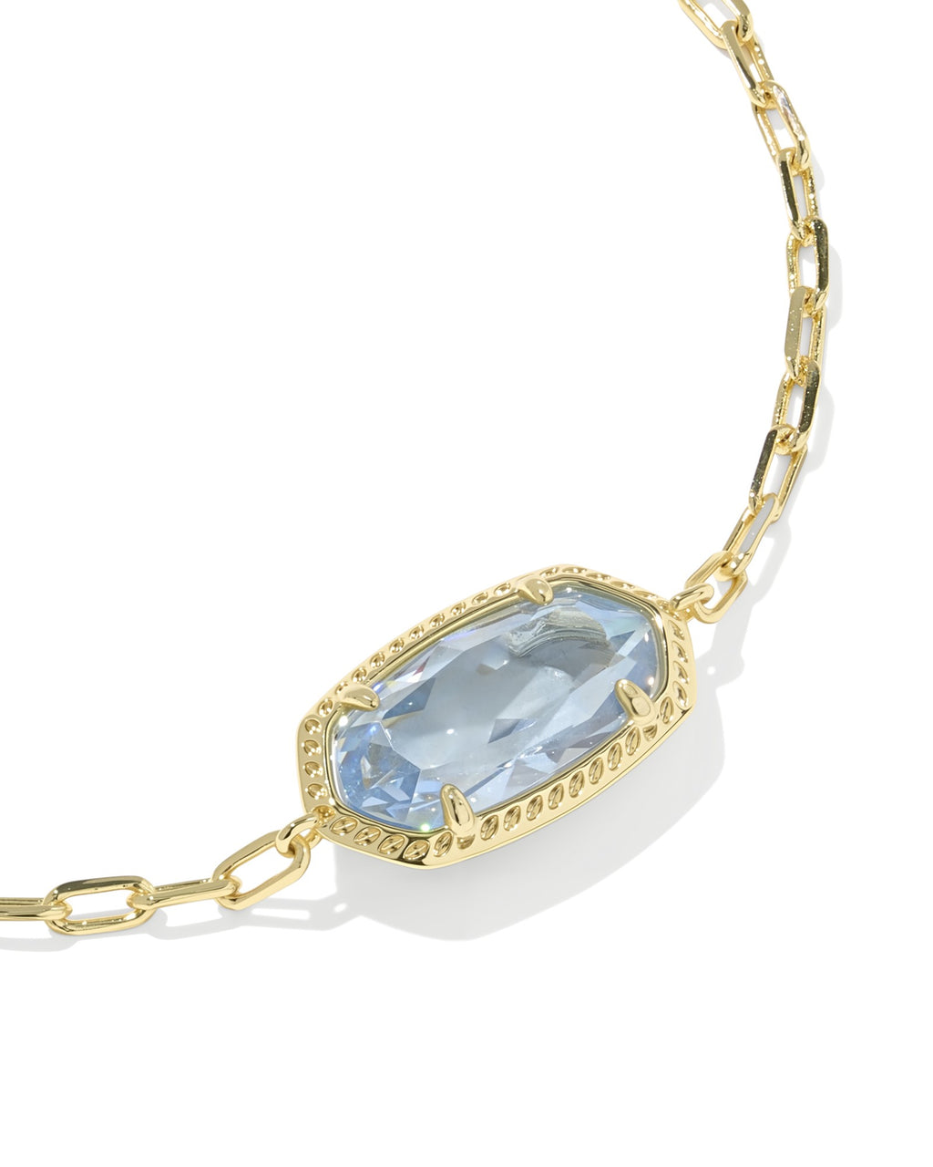 Kendra Scott Elaina Luxe Chain Bracelet - Gold Light Blue CZ