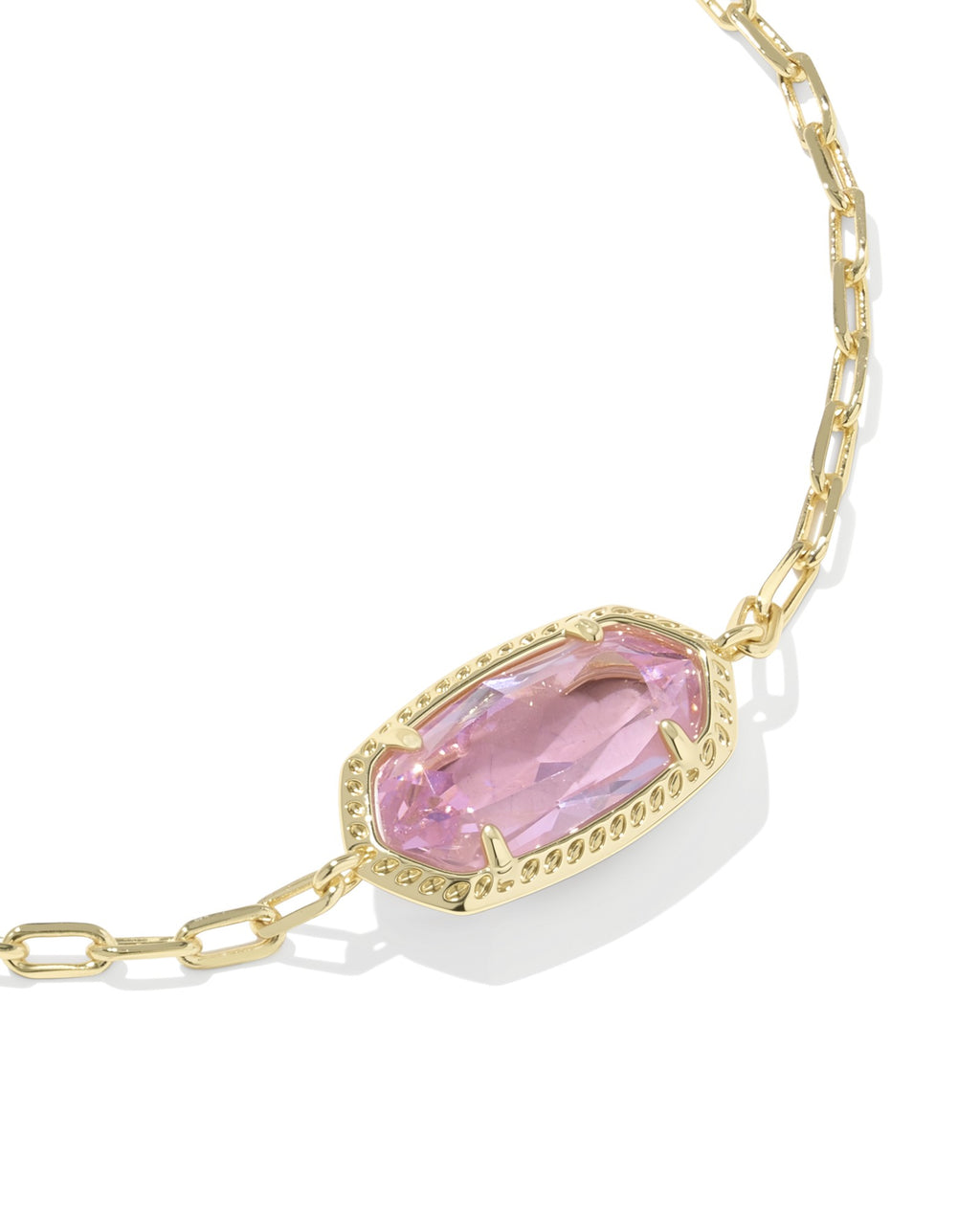 Kendra Scott Elaina Luxe Chain Bracelet - Gold Light Pink CZ
