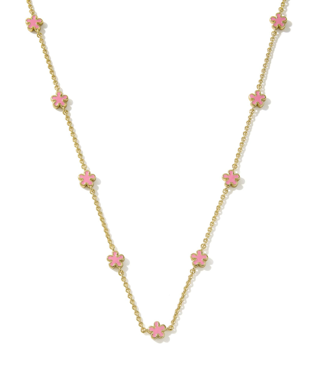 Kendra Scott Jane Strand Necklace - Gold Dark Pink Enamel