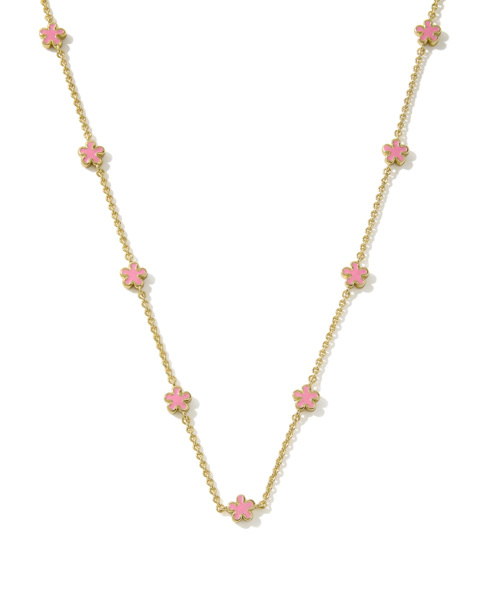 Kendra Scott Jane Strand Necklace - Gold Dark Pink Enamel