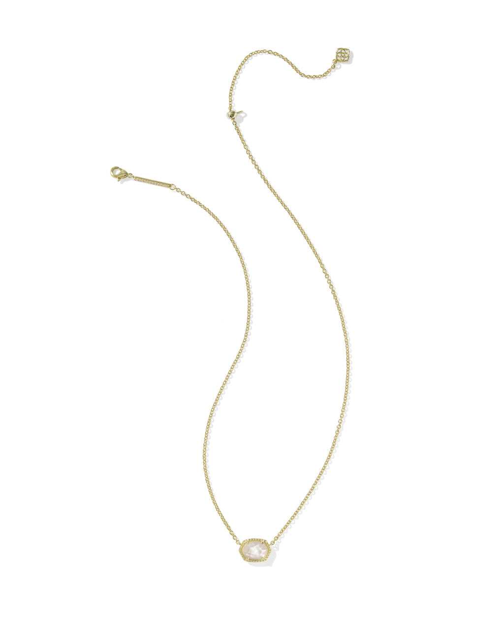 Kendra Scott Daphne Frame Short Pendant Necklace - Gold Ivory Mother Of Pearl