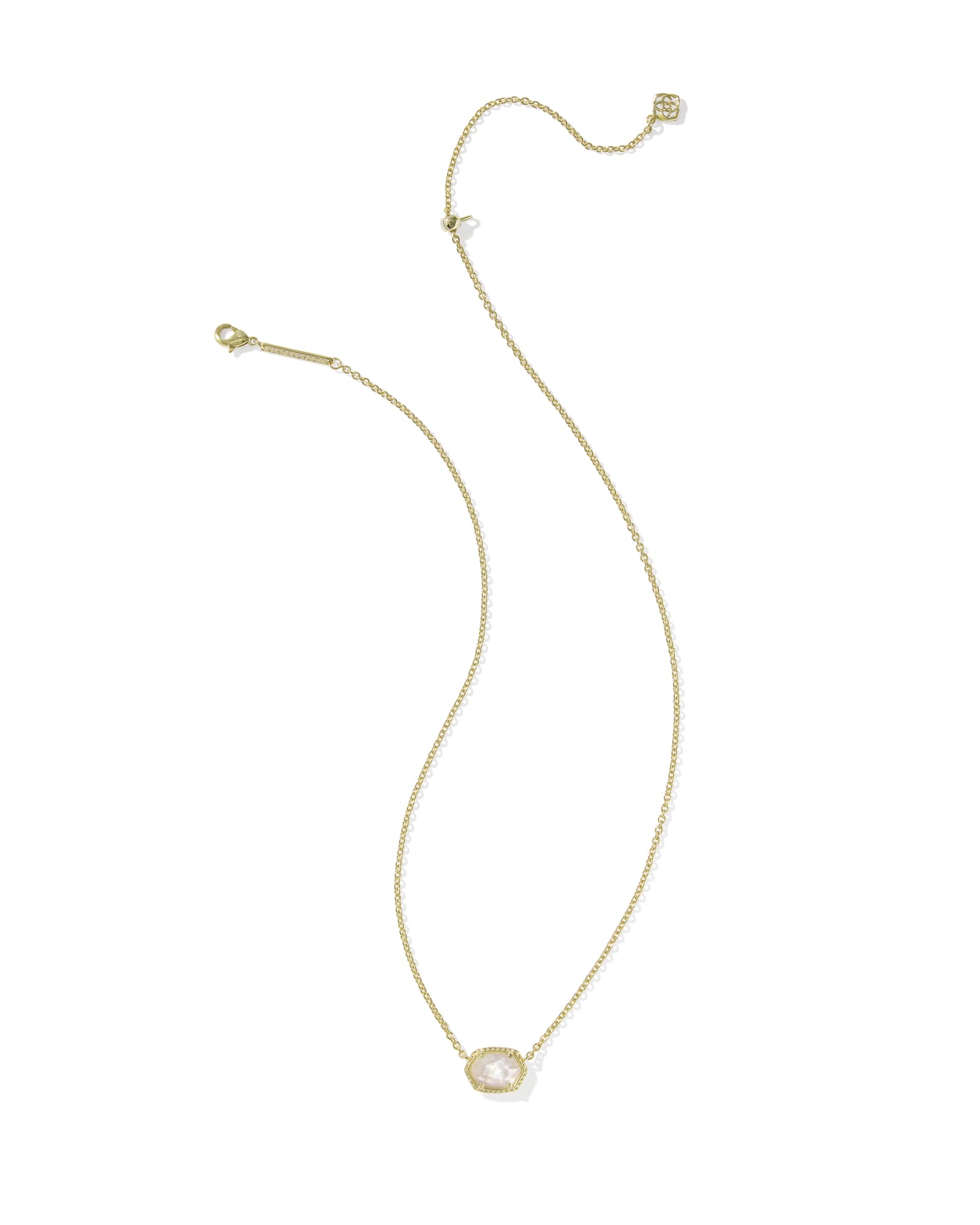 Kendra Scott Daphne Frame Short Pendant Necklace - Gold Ivory Mother Of Pearl