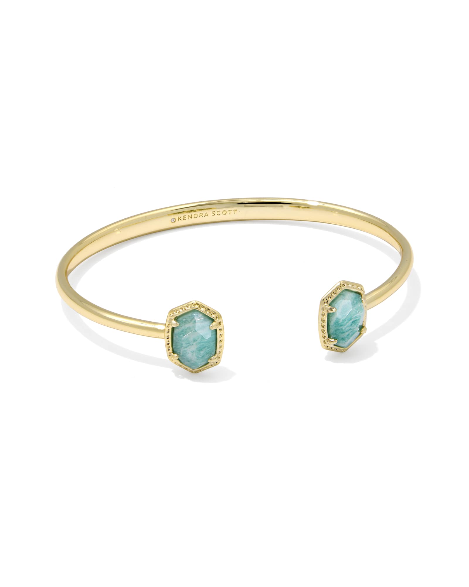 Kendra Scott Daphne Frame Cuff Bracelet - Gold Teal Amazonite