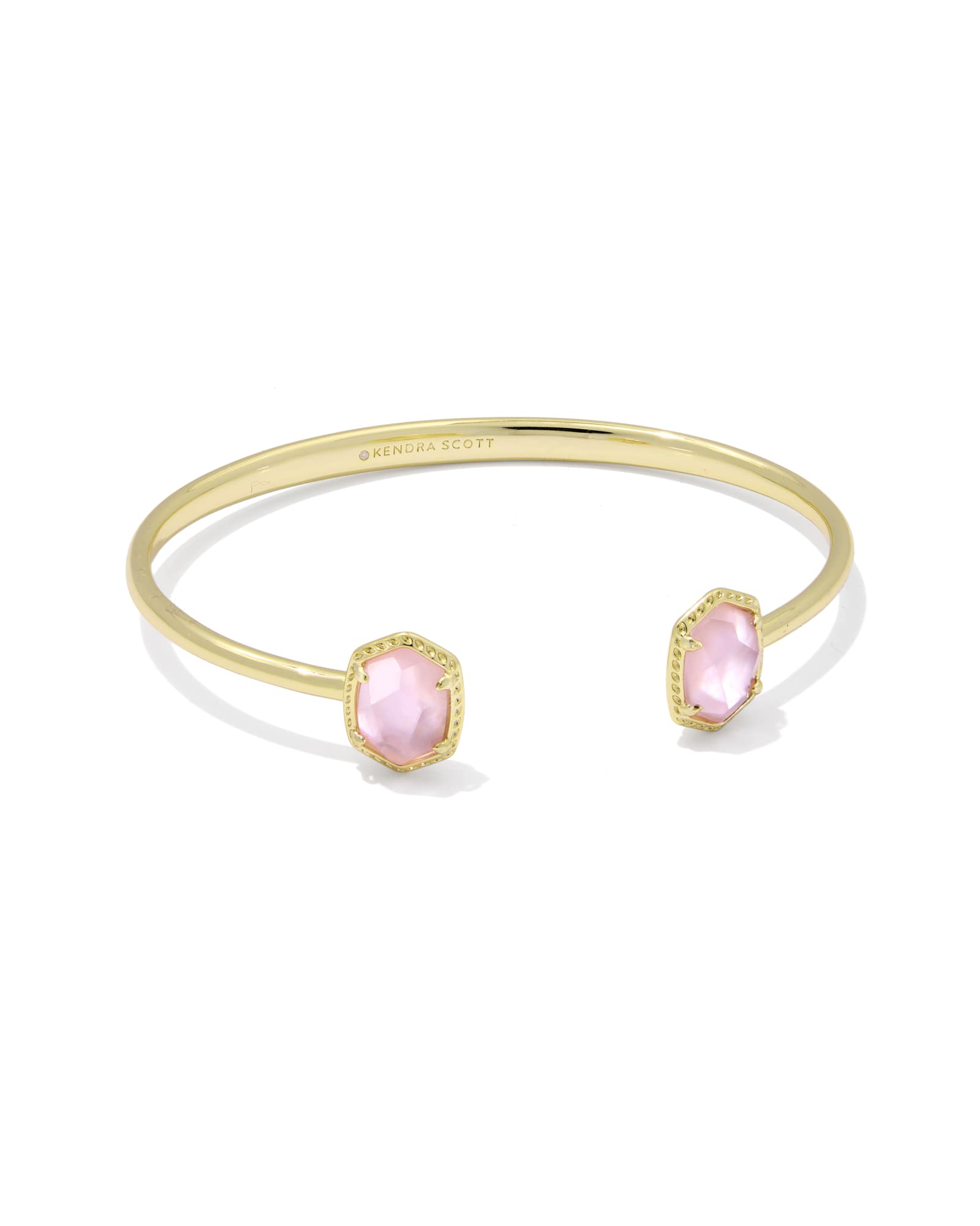 Kendra Scott Daphne Frame Cuff Bracelet - Gold Light Pink Mother Of Pearl