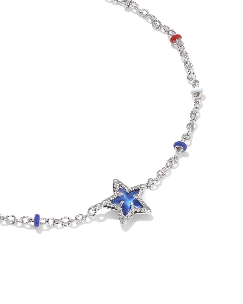 Kendra Scott Mini Cassidy Delicate Chain Bracelet - Silver Cobalt Blue Illusion