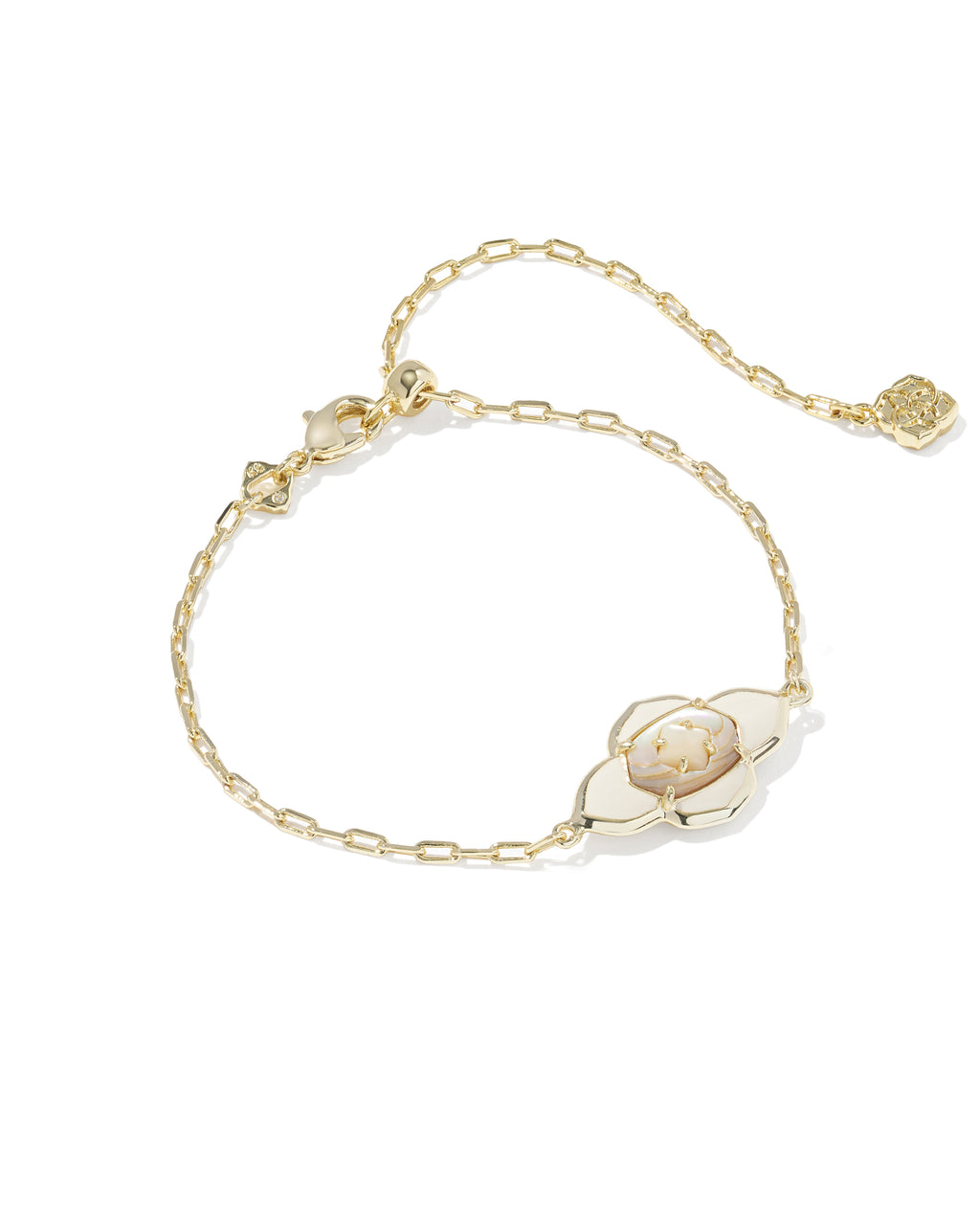 Kendra Scott Abbie Medallion Delicate Chain Bracelet - Gold Neutral Mix