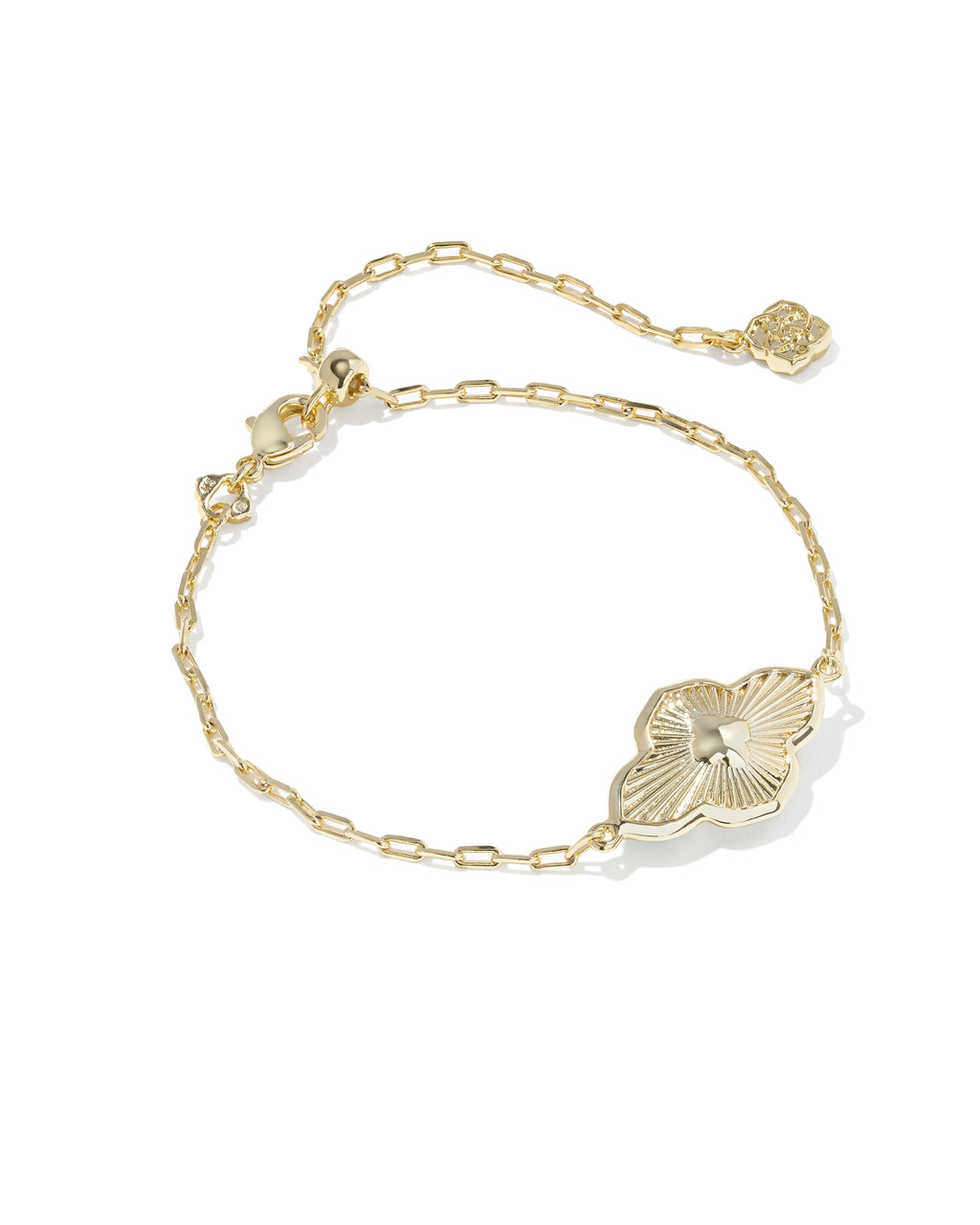 Kendra Scott Abbie Medallion Delicate Chain Bracelet - Gold Pink Mix