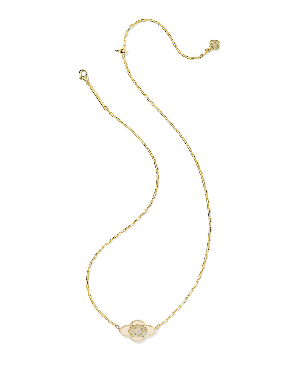 Kendra Scott Abbie Medallion Short Pendant Necklace - Gold Neutral Mix