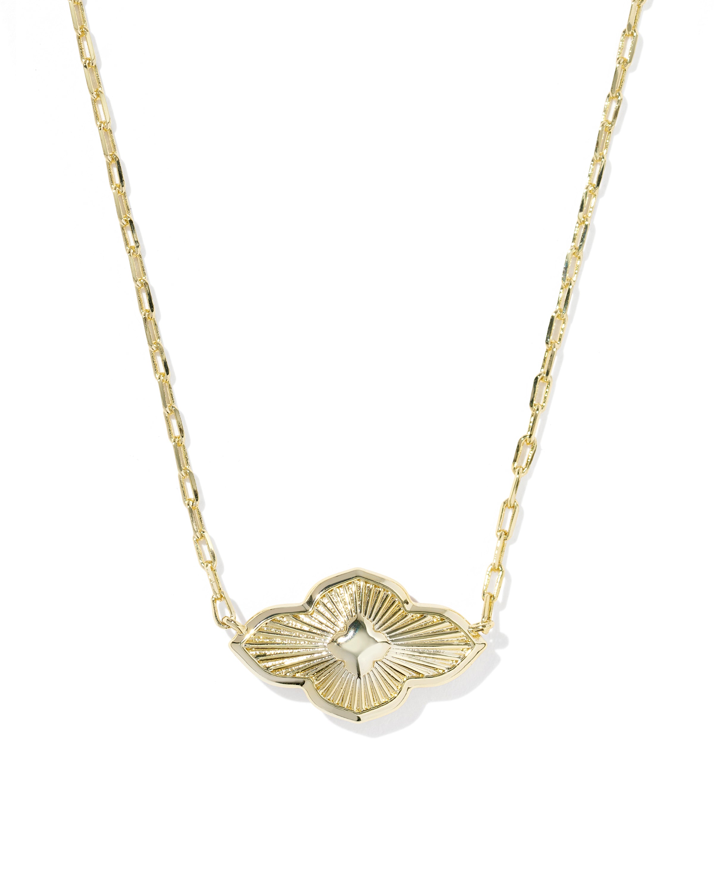 Kendra Scott Abbie Medallion Short Pendant Necklace - Gold Hot Pink Mix