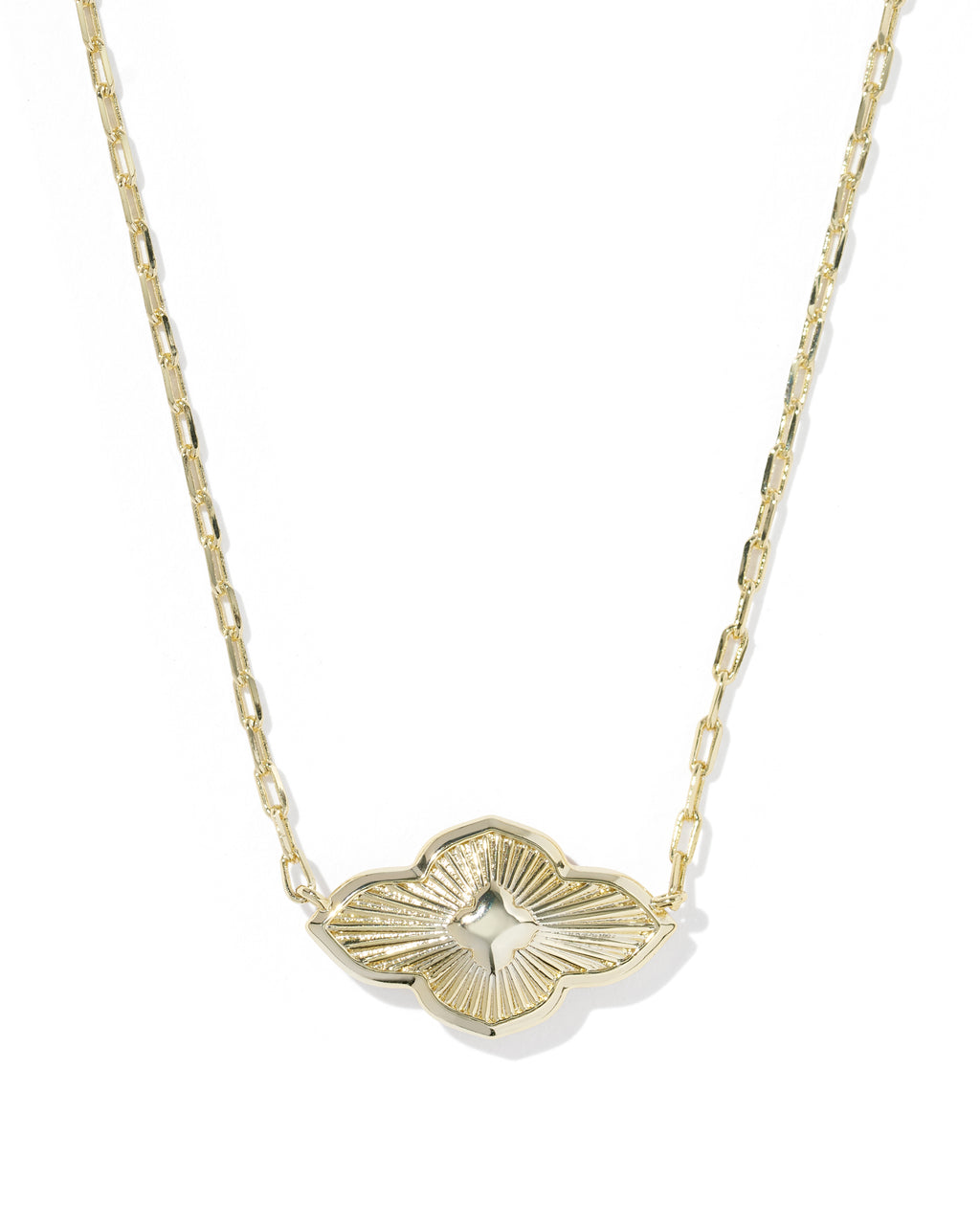 Kendra Scott Abbie Medallion Short Pendant Necklace - Gold Pink Mix