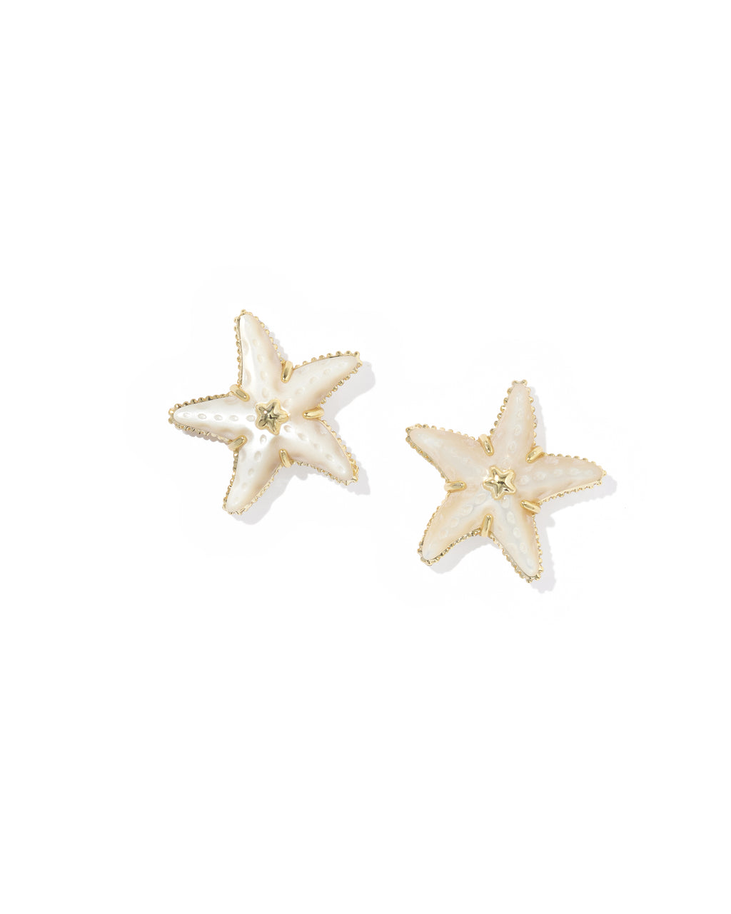 Kendra Scott Parker Starfish Stud Earrings - Gold Natural Mother Of Pearl