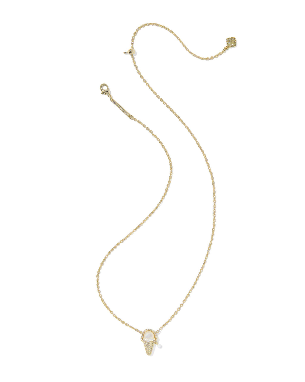 Kendra Scott Ice Cream Short Pendant Necklace - Gold Ivory Mother Of Pearl