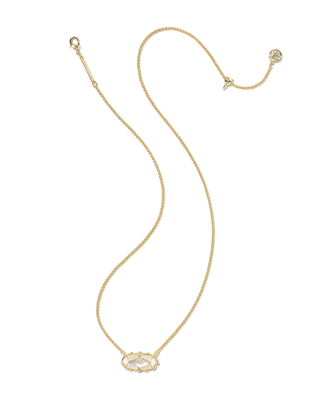 Kendra Scott Dolly Parton Patchwork Elisa Short Pendant Necklace - Gold White Mix