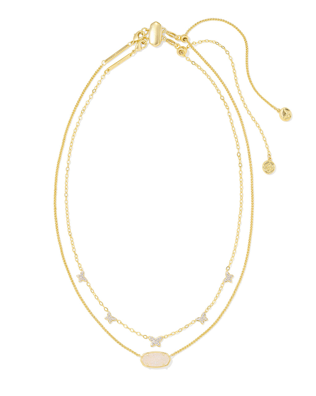 Kendra Scott Dolly Parton Elisa Butterfly Multi Strand Necklace - Gold Iridescent Drusy