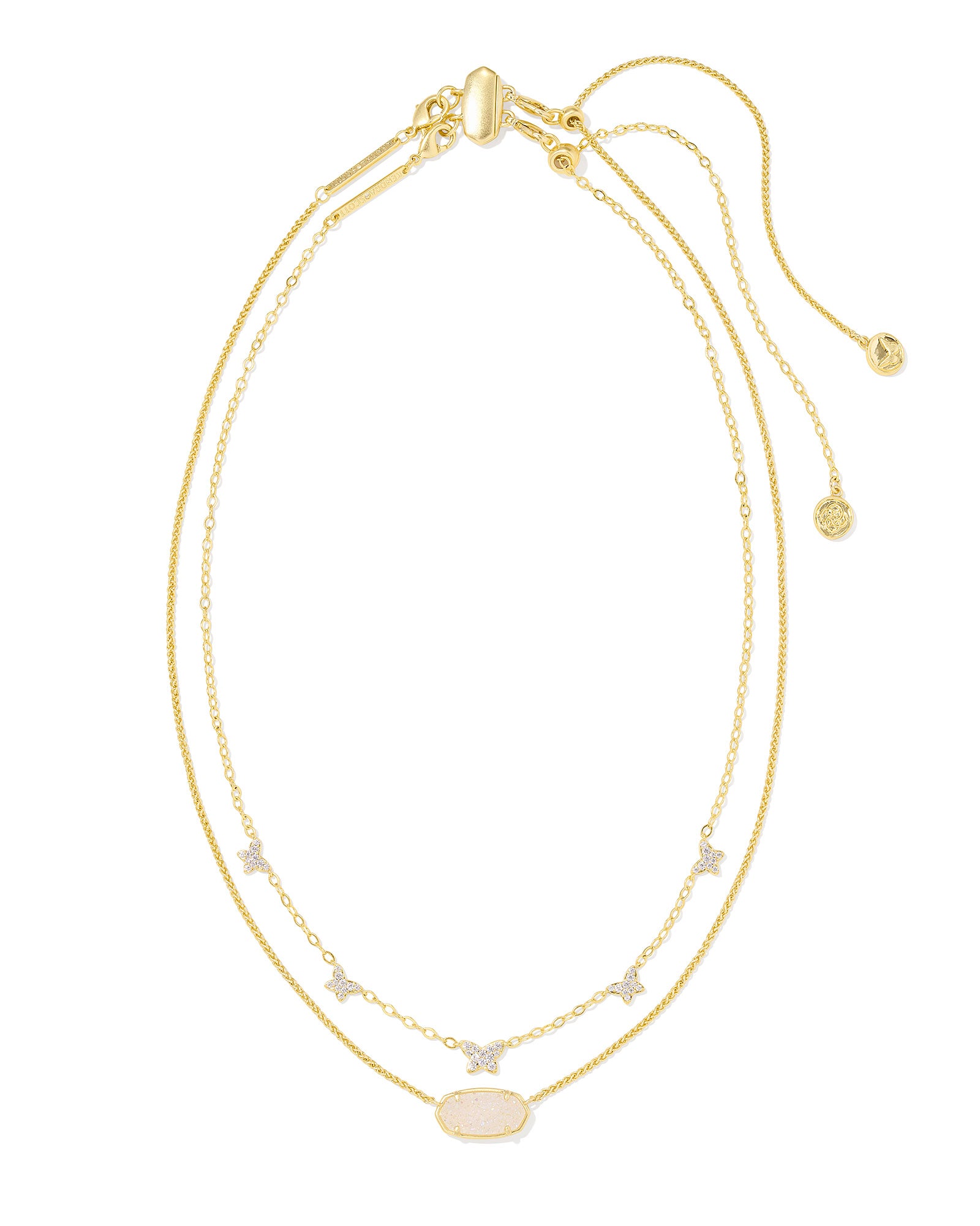 Kendra Scott Dolly Parton Elisa Butterfly Multi Strand Necklace - Gold Iridescent Drusy