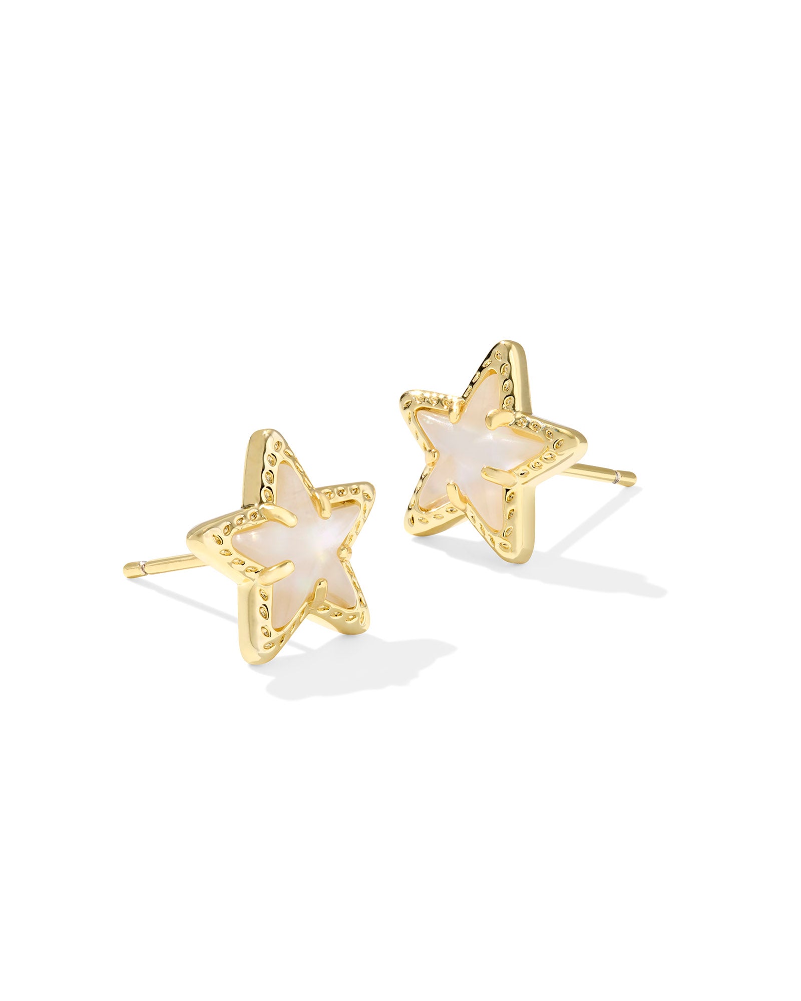 Kendra Scott Cassidy Stud Earrings - Gold Ivory Mother Of Pearl