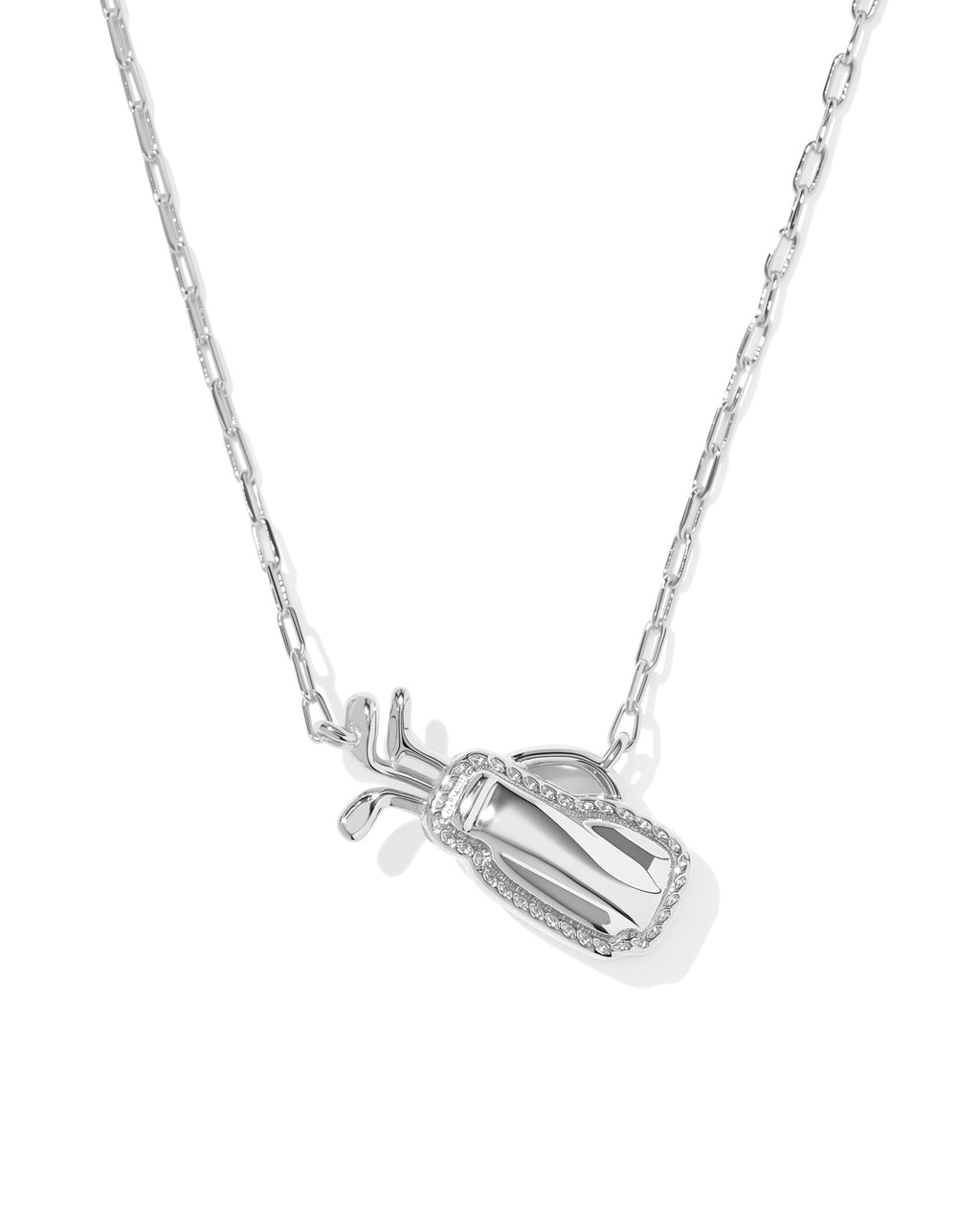 Kendra Scott Golf Short Pendant Necklace - Silver Ivory Mother Of Pearl