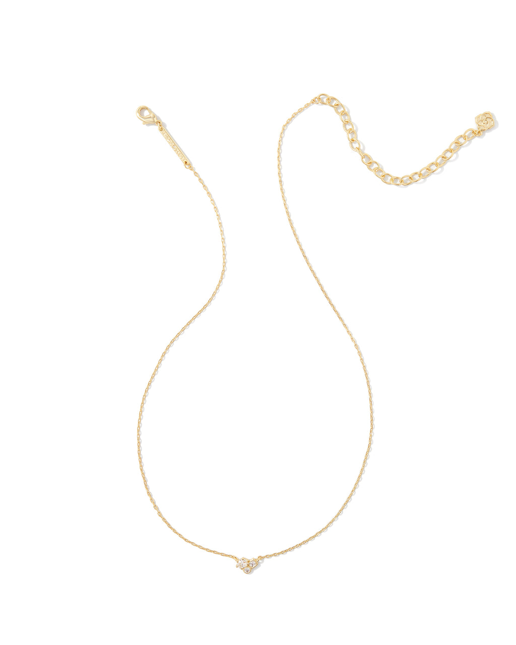 Kendra Scott Henry Short Pendant Necklace - Gold White CZ