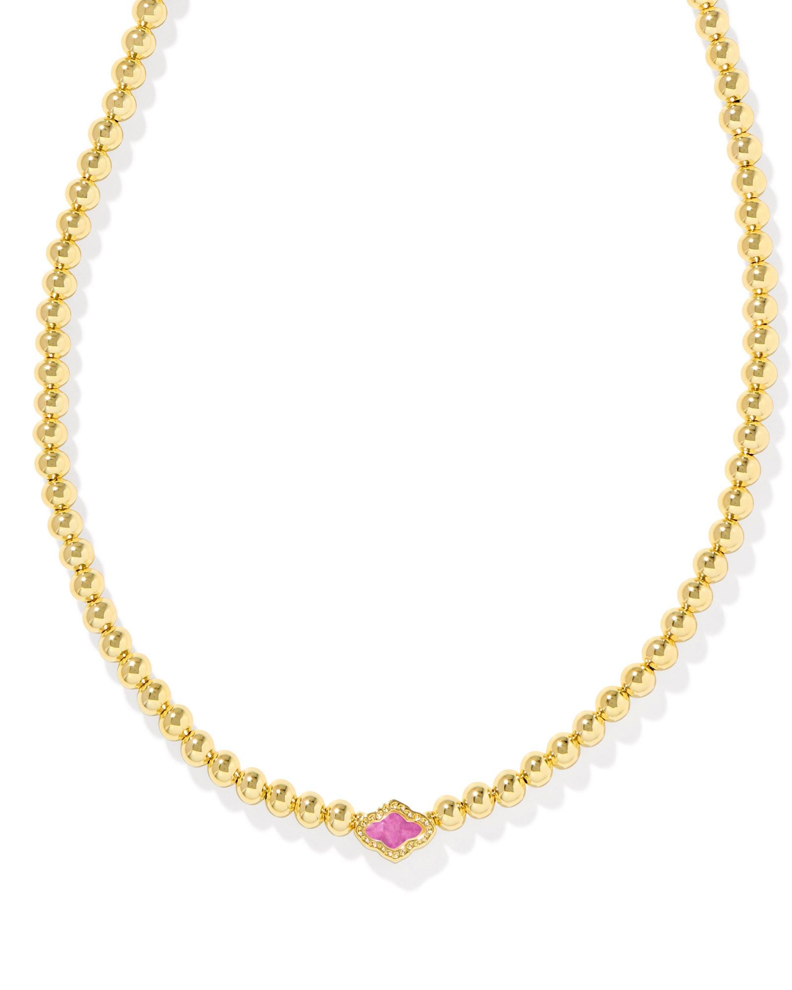 Kendra Scott Cailin Abbie Beaded Necklace - Gold Azalea Illusion