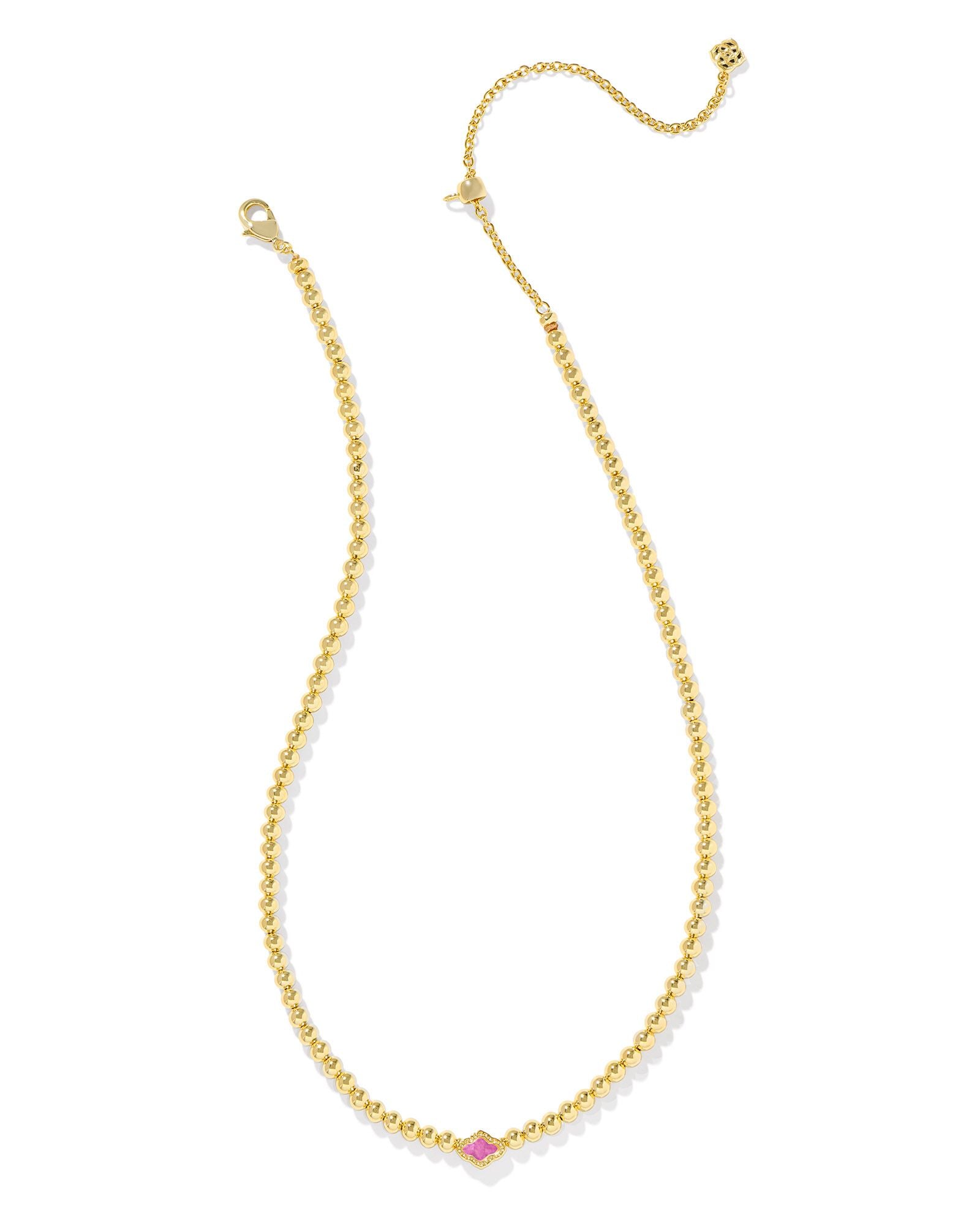 Kendra Scott Cailin Abbie Beaded Necklace - Gold Azalea Illusion