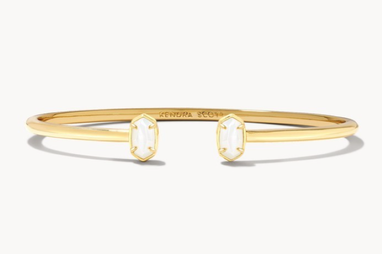 Kendra Scott Emilie Cuff Bracelet - Gold Ivory Mother Of Pearl