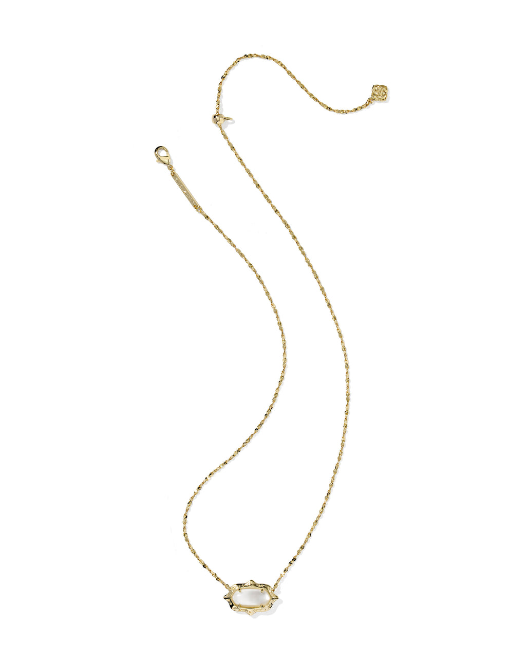 Kendra Scott Elisa Scallop Frame Short Pendant Necklace - Gold Natural Mother Of Pearl