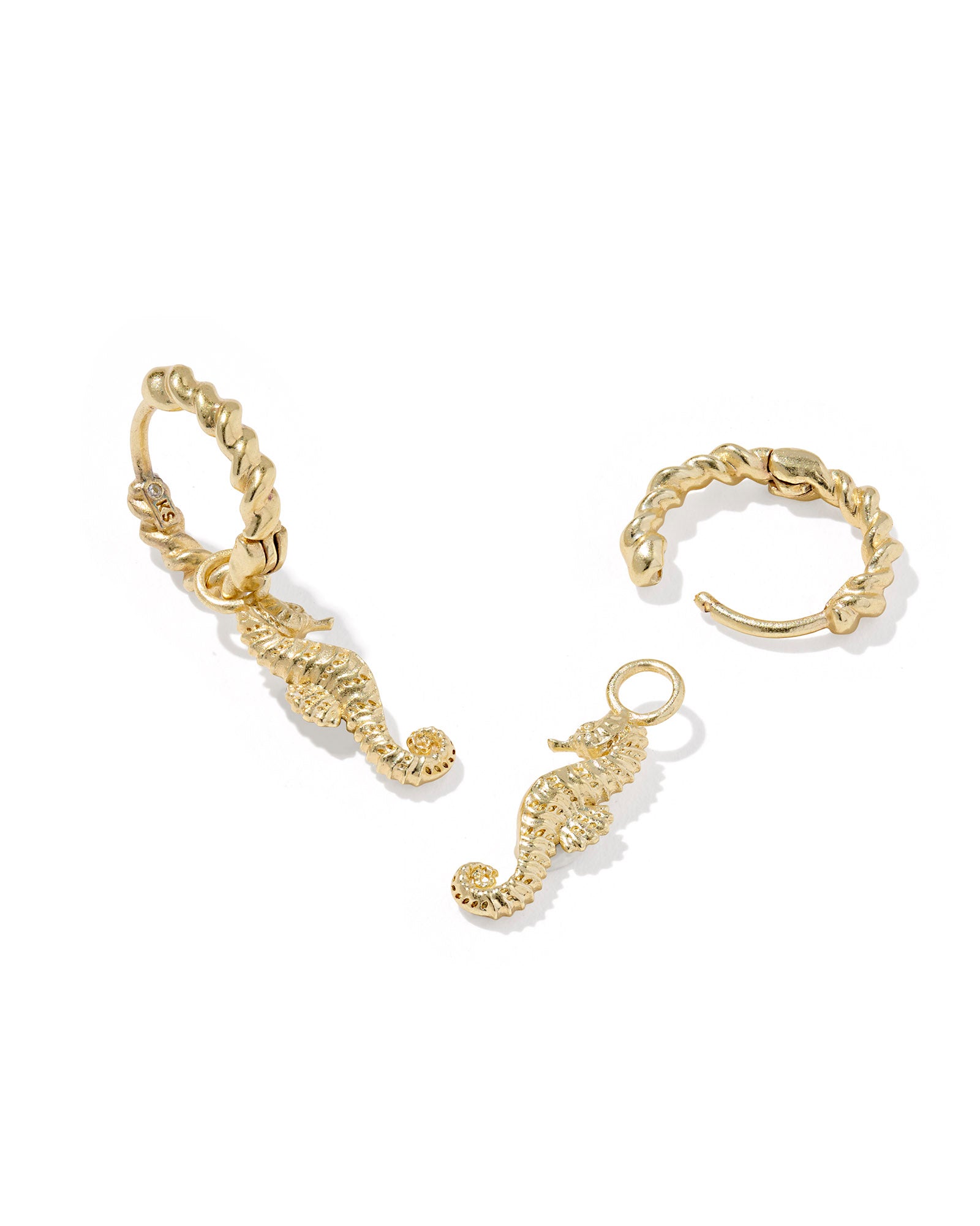 Kendra Scott Seahorse Huggie Earrings - Gold