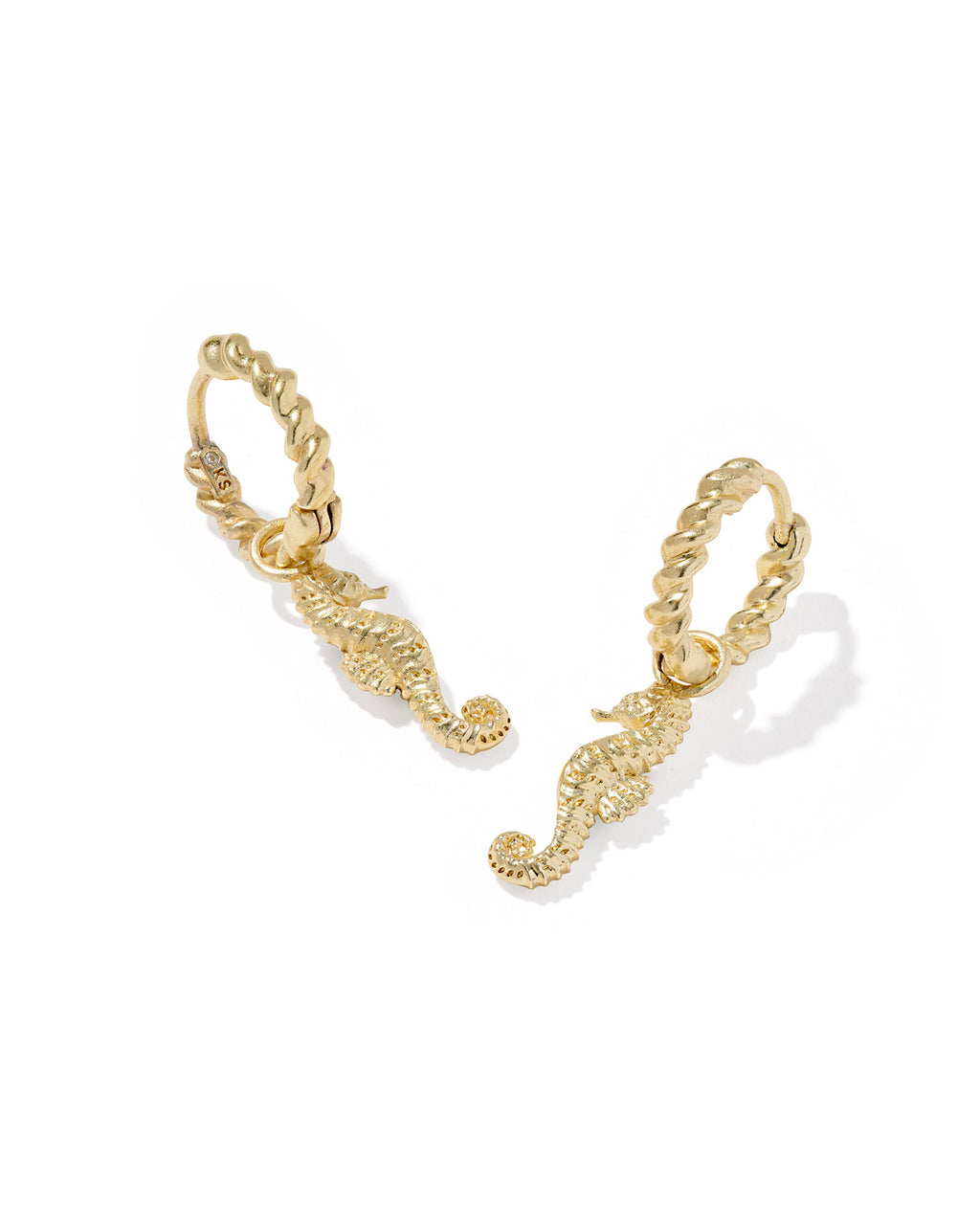 Kendra Scott Seahorse Huggie Earrings - Gold
