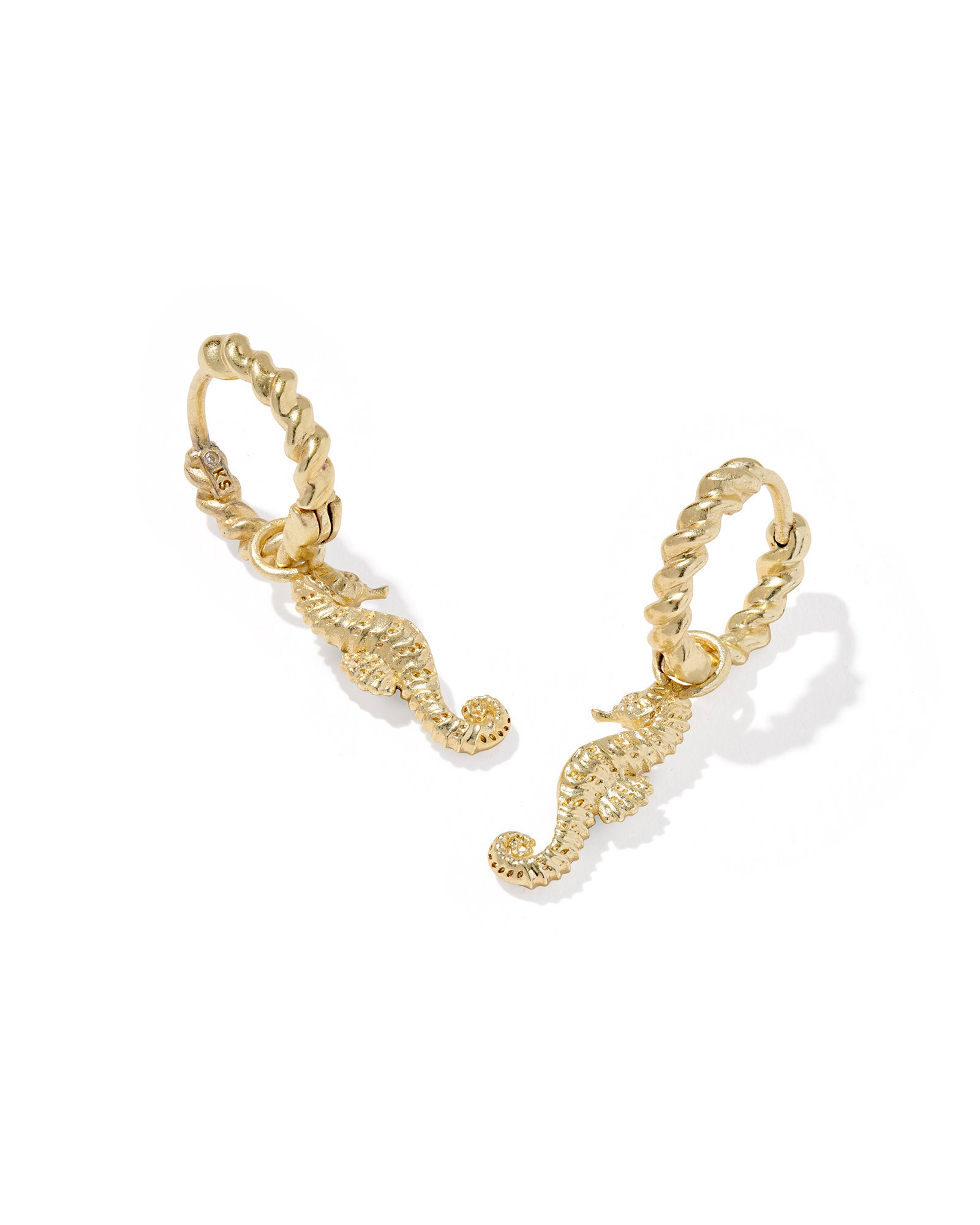 Kendra Scott Seahorse Huggie Earrings - Gold