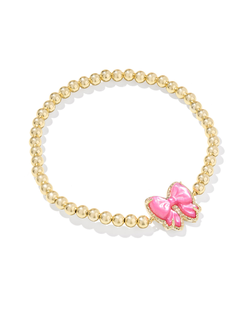 Kendra Scott Haley Bow Stretch Bracelet - Gold Rose Violet Mother Of Pearl