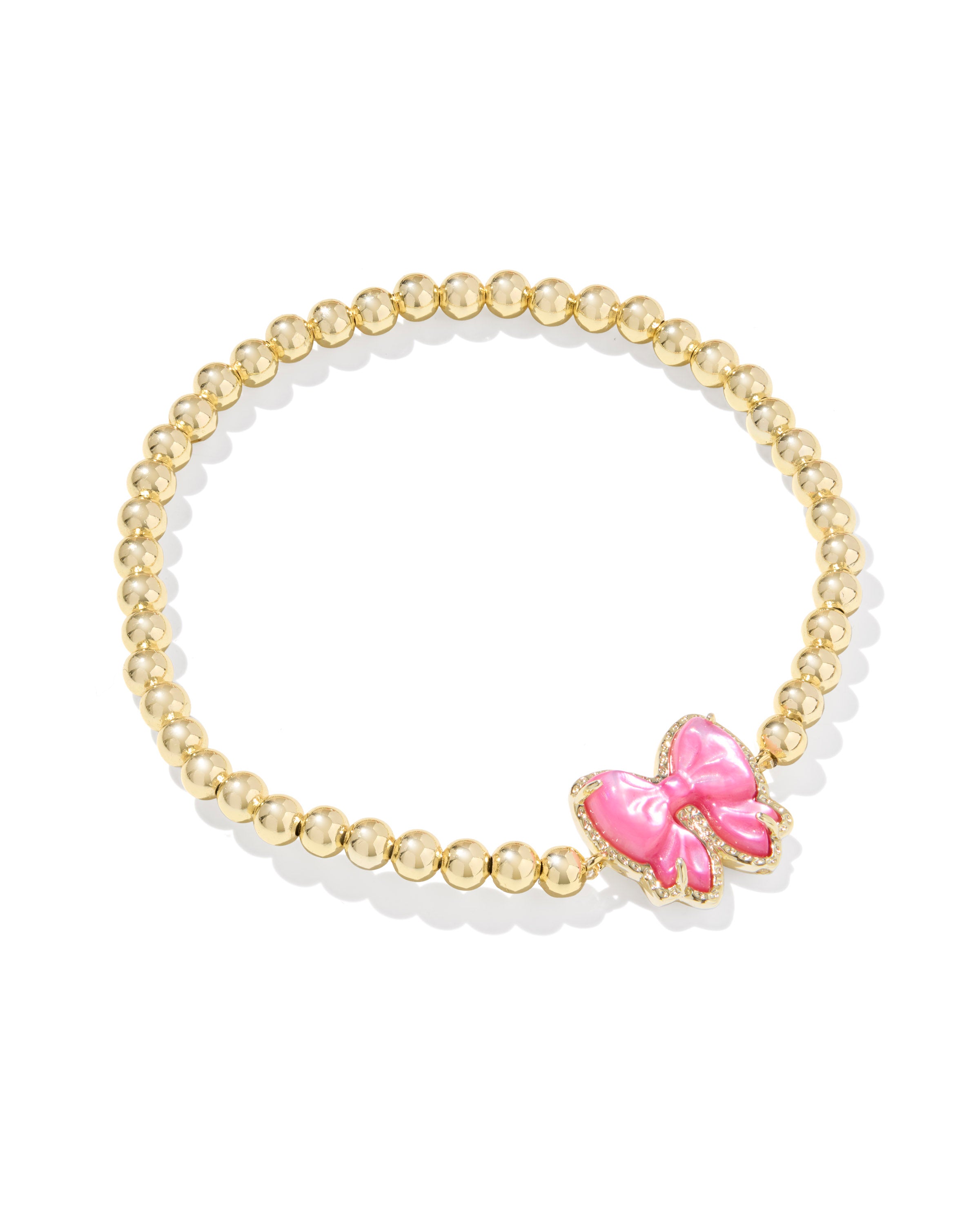 Kendra Scott Haley Bow Stretch Bracelet - Gold Rose Violet Mother Of Pearl